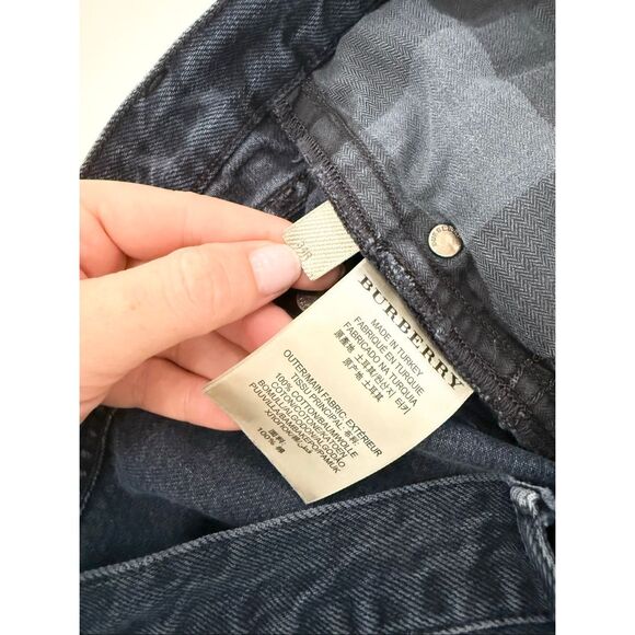 Burberry Brit Steadman Denim Mid-Rise Slim Straight Leg Jeans Medium Wash 34R - Picture 9 of 12